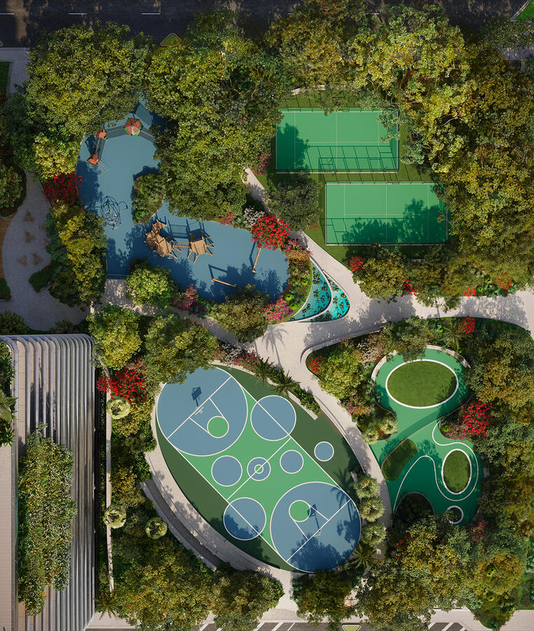 Vista aérea del parque