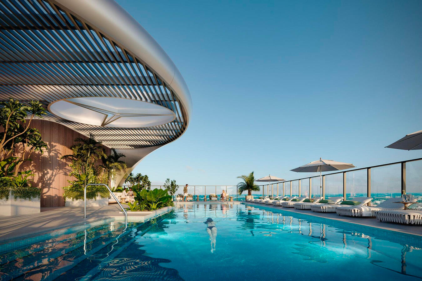 Cubierta de la piscina